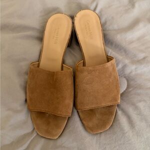 Garnet hill suede heel sandal